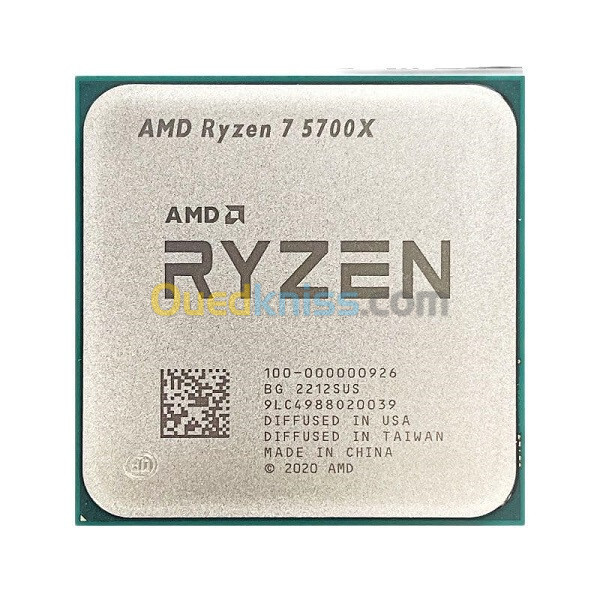 CPU AMD AM4 RYZEN 7 5700X 8 COEURS 16 THREADS 3.4 GHZ/4.6 GHZ 36MO CACHE 65W TRAY