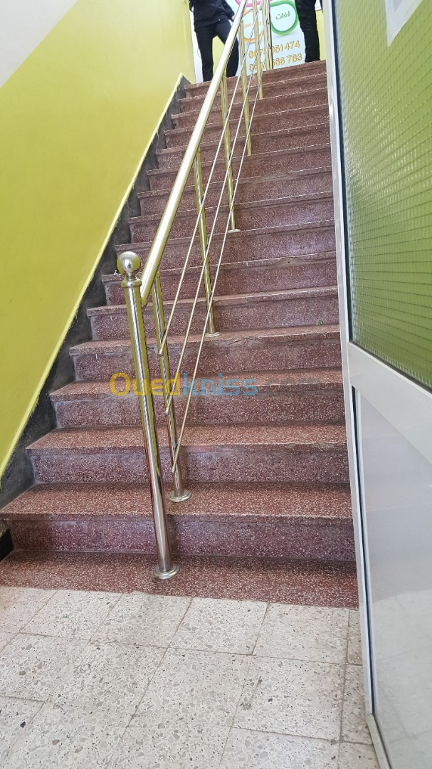 rampe escalier et garde corps en inox