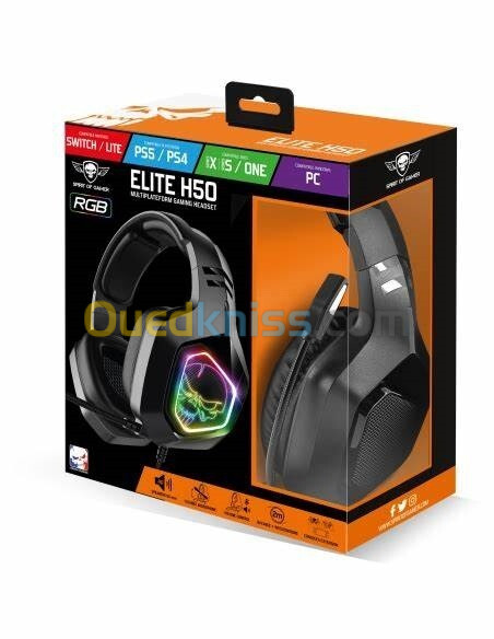 Casque spirit of gamer PRO-H50 BLACK