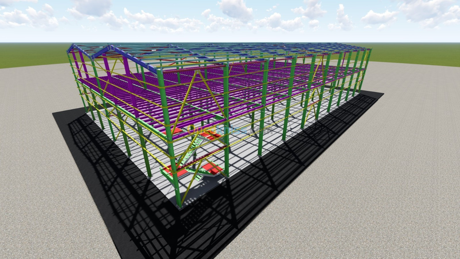 INGENIEUR  CHARPENTE METALLIQUE (ETUDE /  DESSIN)  HANGAR / BATIMENT  / STADE  PLAN 2d/3d