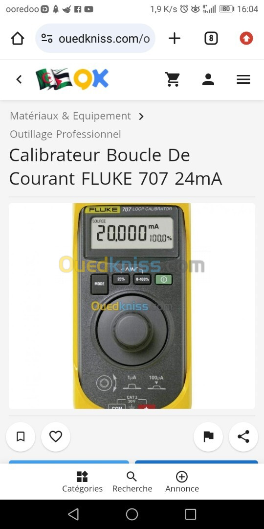 Calibrateur boucle de courant FLUKE 707 24mA 707 