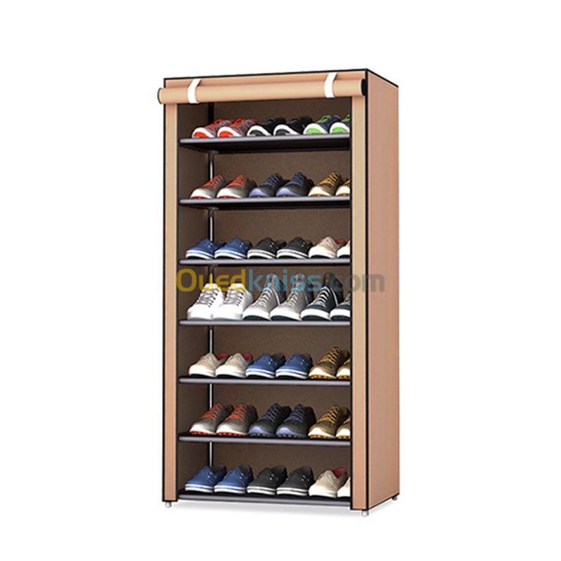 Armoire Chaussures 7 niveaux étagères 21 paires ou plus très pratique pour Salon, 