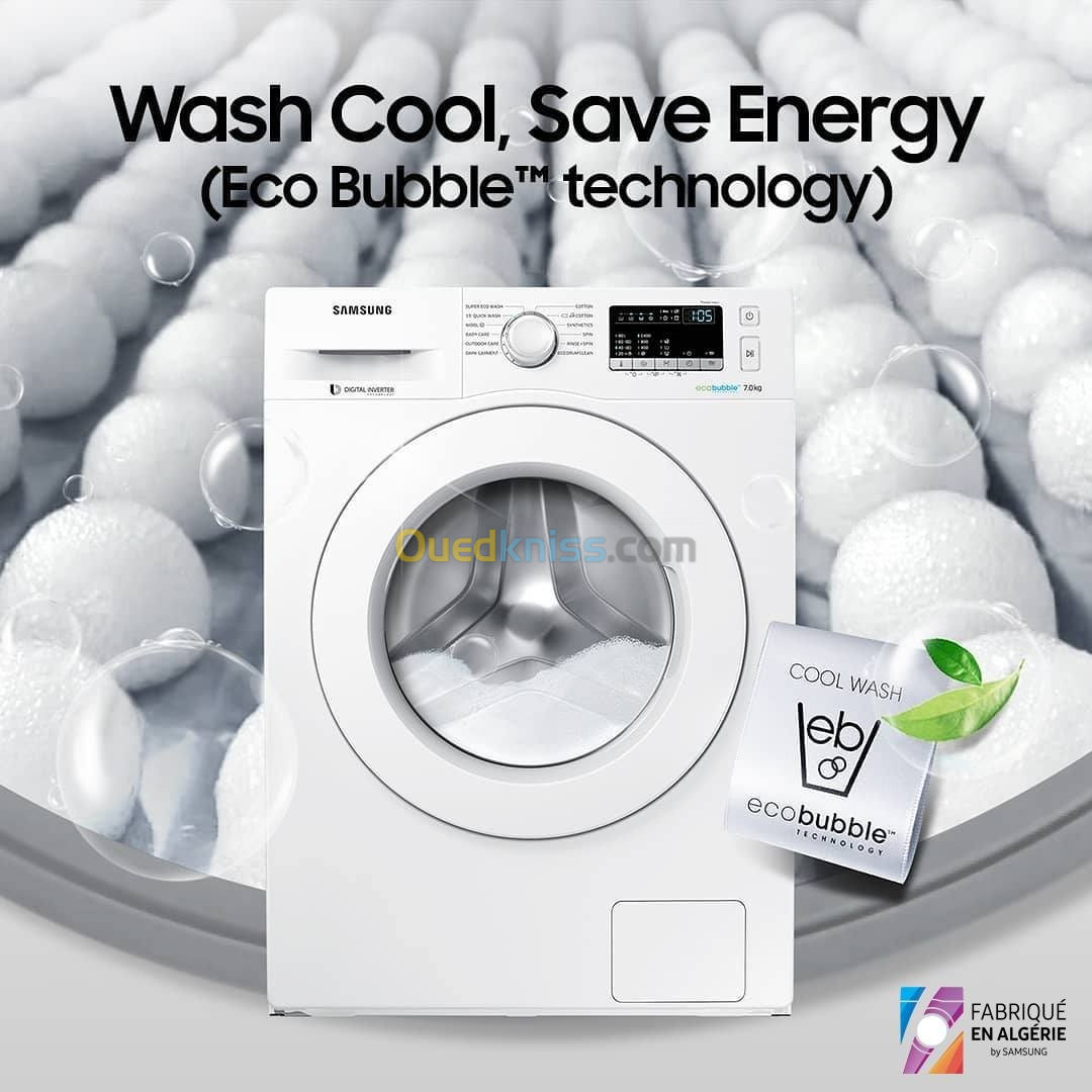 Machine à laver #Samsung Hygiene Steam 7KG
