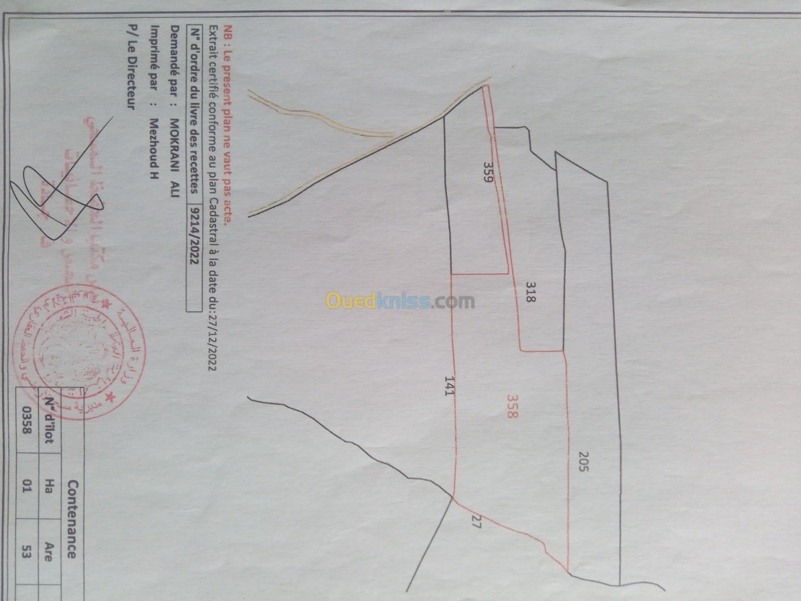 Vente Terrain Bouira El adjiba