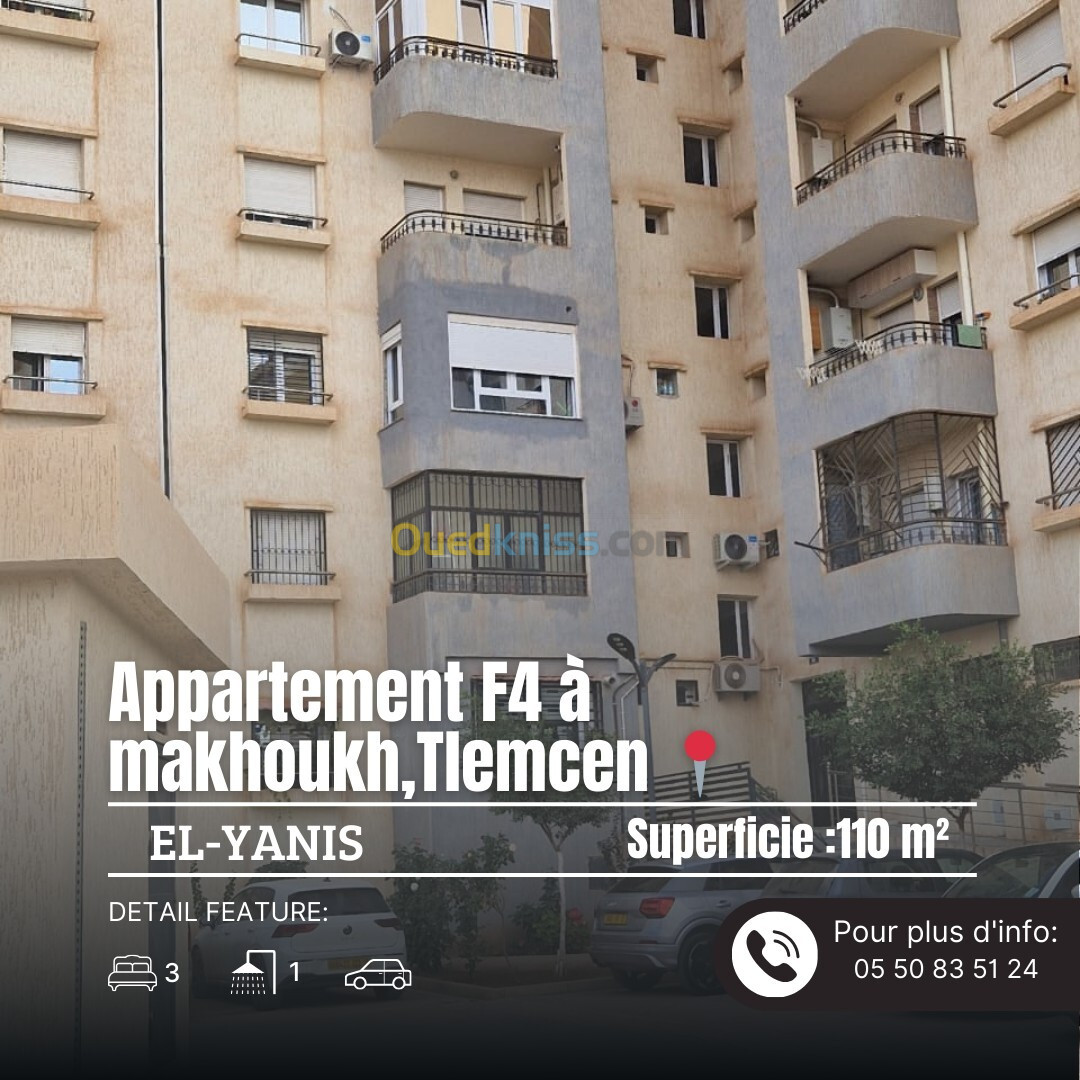 Vente Appartement F4 Tlemcen Tlemcen