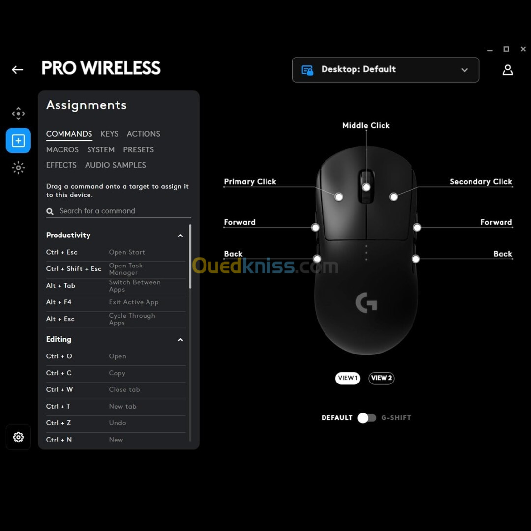 Logitech G Pro Wireless Gaming Mouse (Noir)