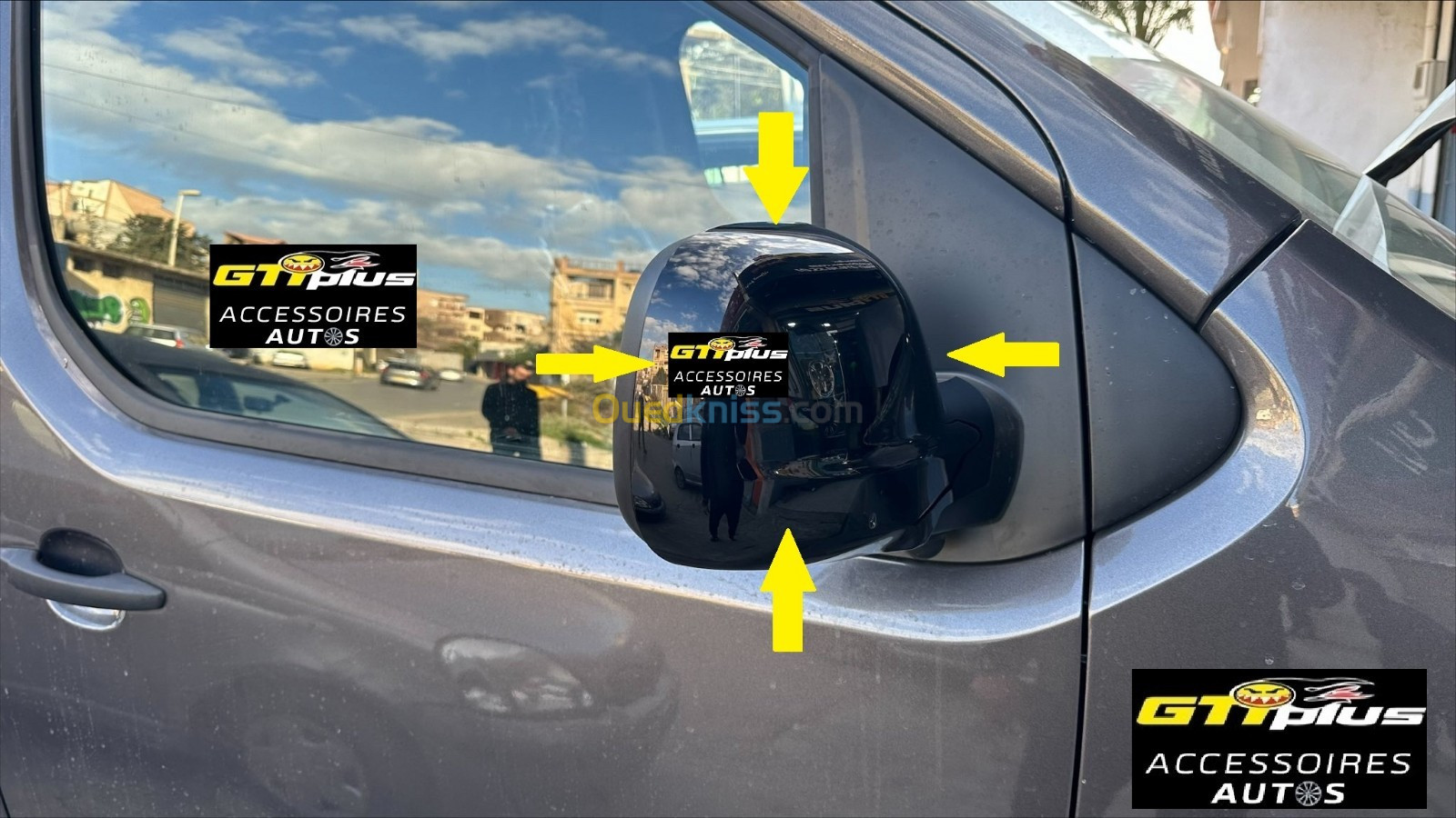 Coques de rétroviseurs pour FIAT Scudo Noir 