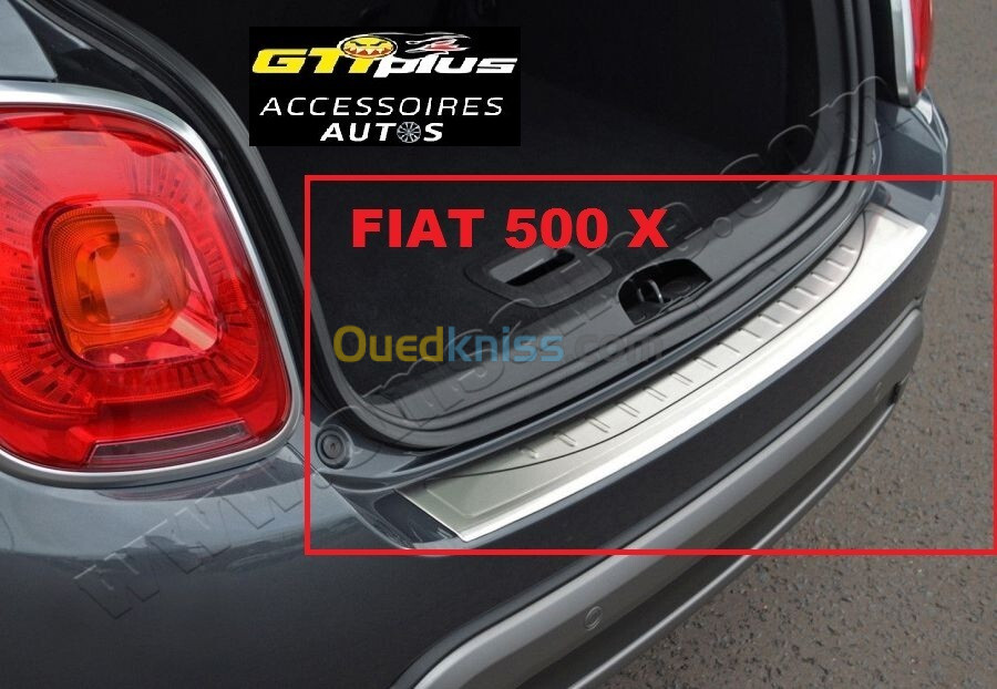 Seuil de pare-chocs arriére alu brossé pour Fiat 500 X