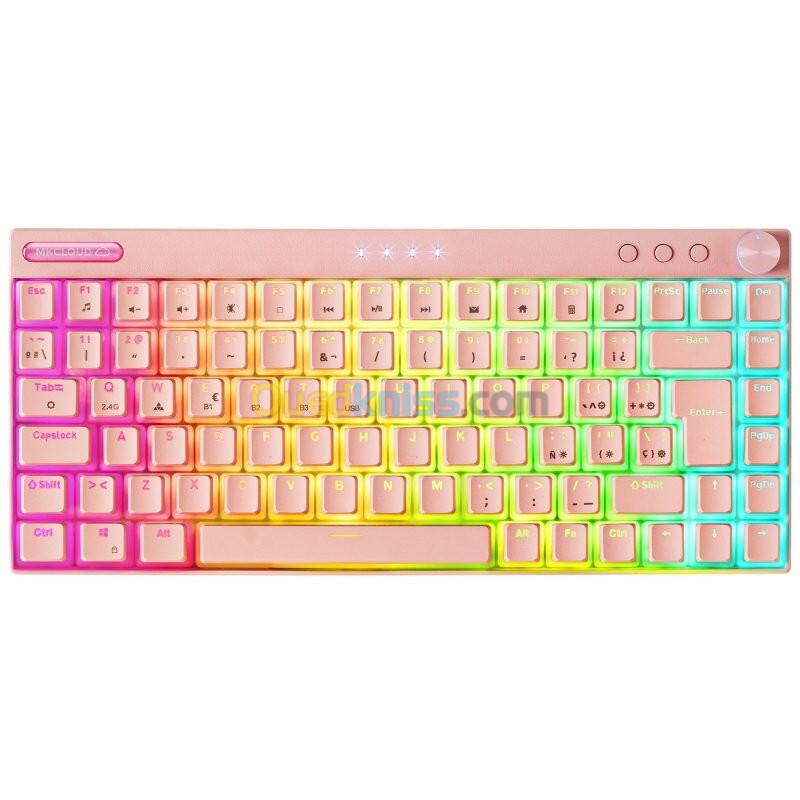 CLAVIER MARS GAMING MK-CLOUD PINK