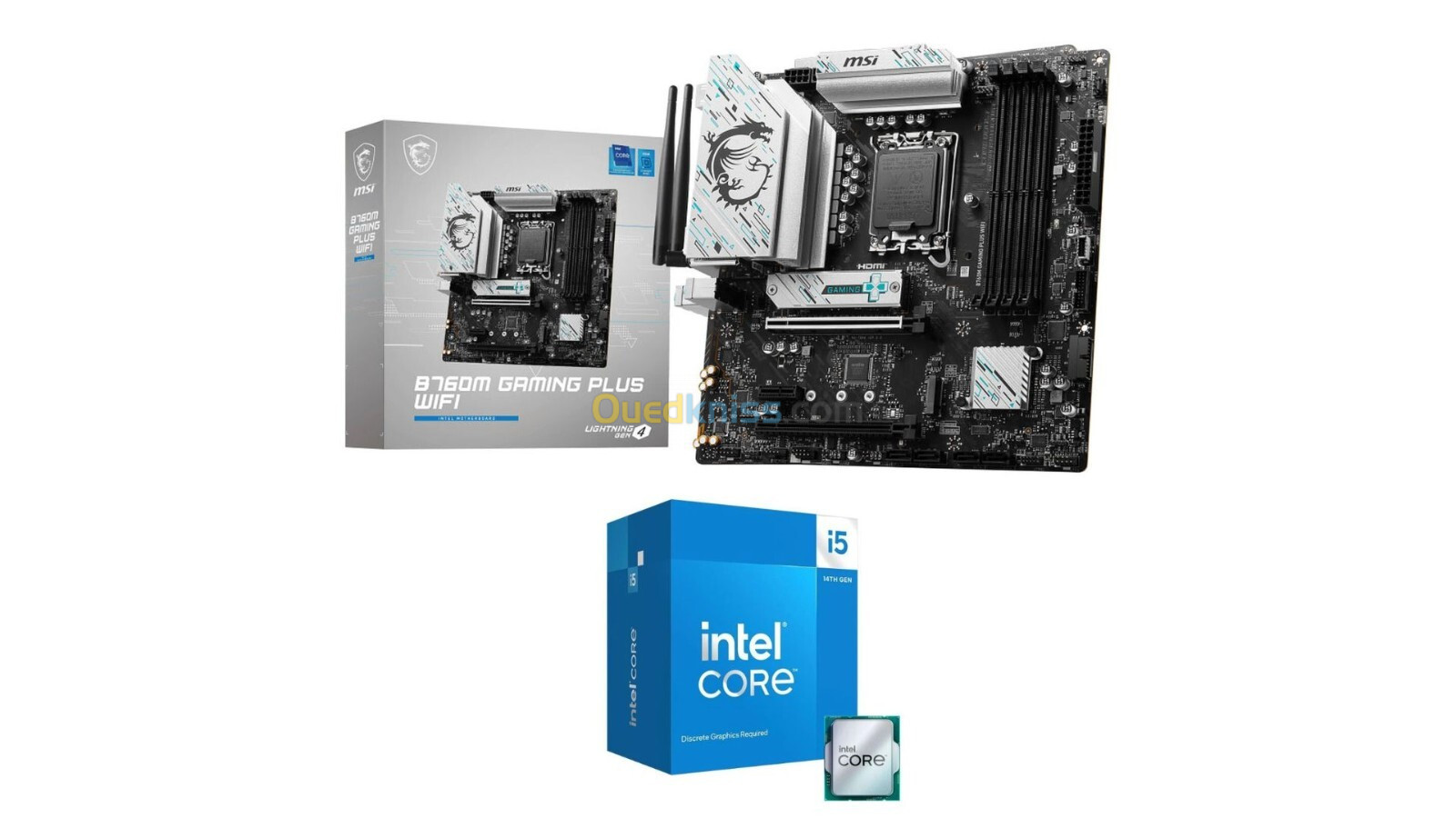 BUNDLE CARTE MERE MSI B760M GAMING PLUS WIFI + CPU i5-14400F