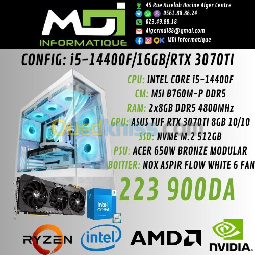 CONFIG: i5-14400F/16GB/RTX3070 TI 8GB