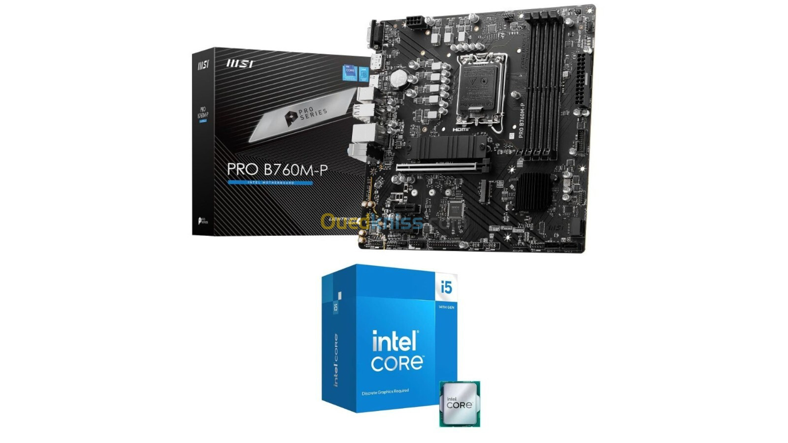 BUNDLE CARTE MERE MSI B760M-P DDR5 + CPU i5-14400F