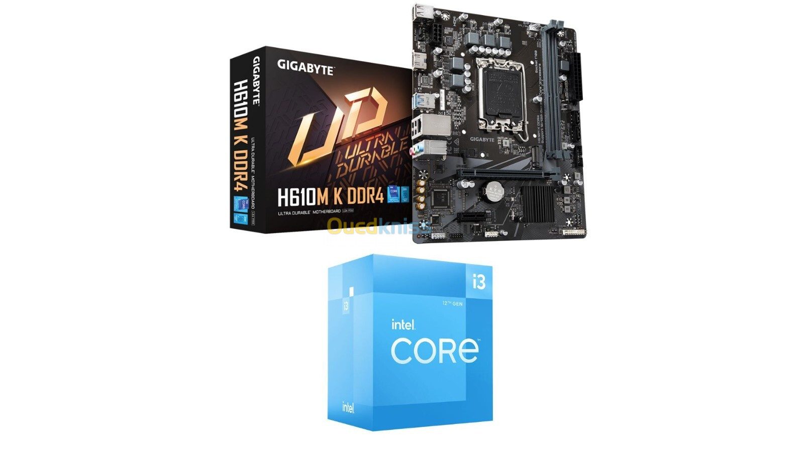 BUNDLE CARTE MERE GIGABYTE H610M K + CPU i3-12100