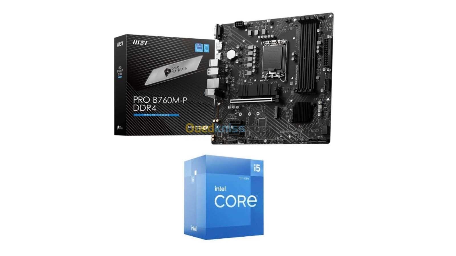 BUNDLE CARTE MERE MSI B760M-P DDR4 + CPU i5-12400F