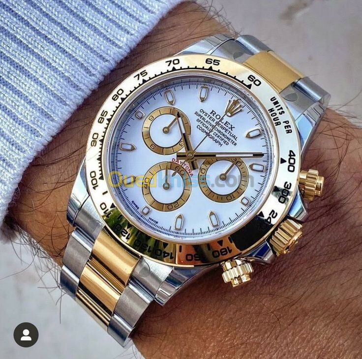 Montre Rolex Daytona gold silver