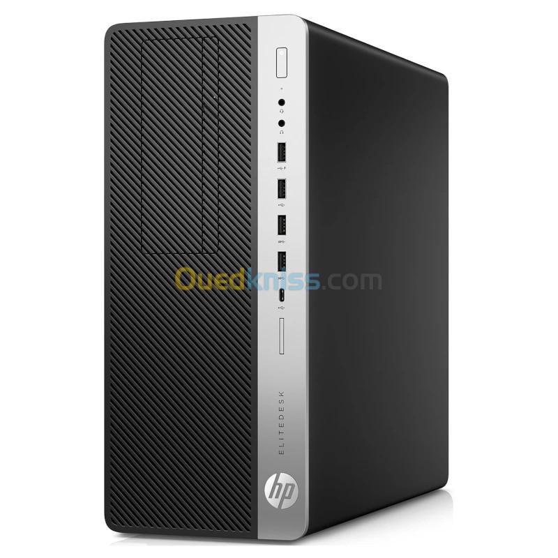 Pc de marque HP EliteDesk 800 G3 Tour i3-7ème (occas) + écran HP V20 (neuf)