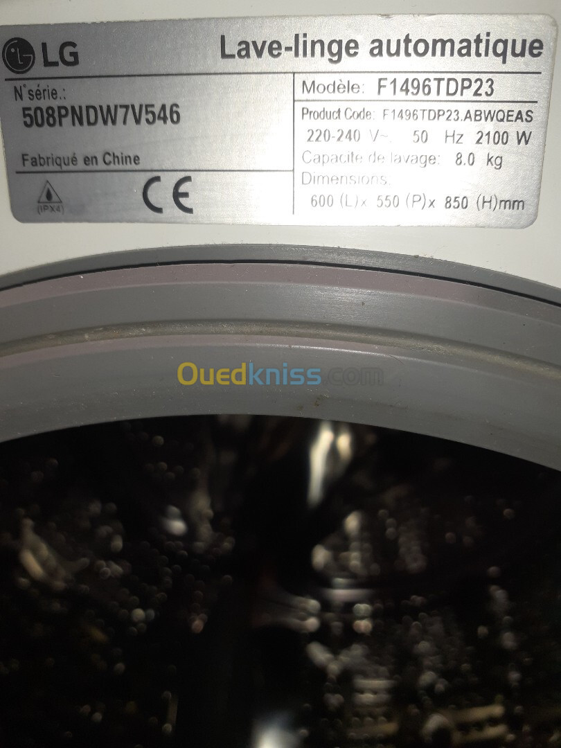 Lave linge LG 8 kg