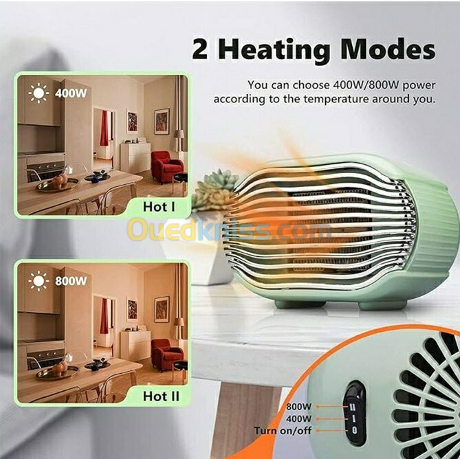 Mini radiateur chauffage électrique 800W سخان محمول 