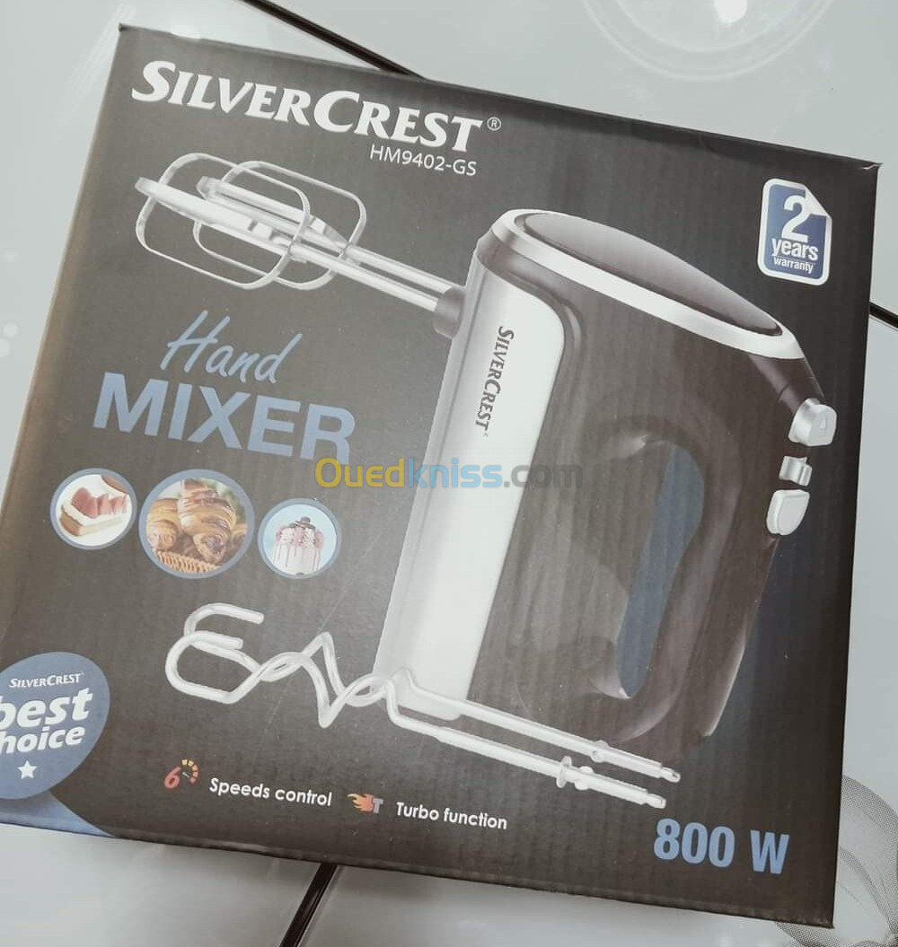 Handmixeur batteur silvercrest 800watt HM9402-GS 