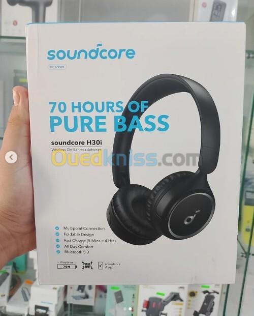 SOUNDCORE H30I Casque Bluetooth Sans Fil Supra Auriculaire- Autonomie De 70 Heures, Bluetooth