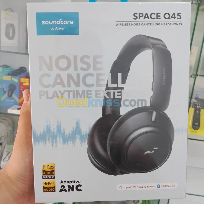 Soundcore Space Q45 Casque adaptatif à suppression active du bruit,audio sans fil, Bluetooth 5.3