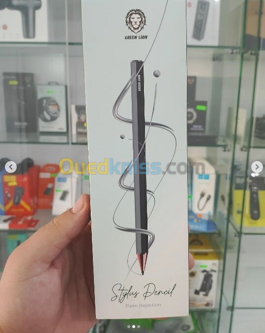 Stylo stylet Green Lion avec rejet de la paume - Noir