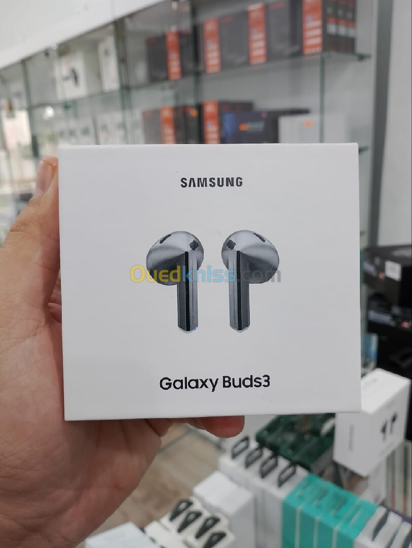 Samsung Galaxy Buds3, Écouteurs sans Fil, Réduction Active de Bruit, Bluetooth, Argent