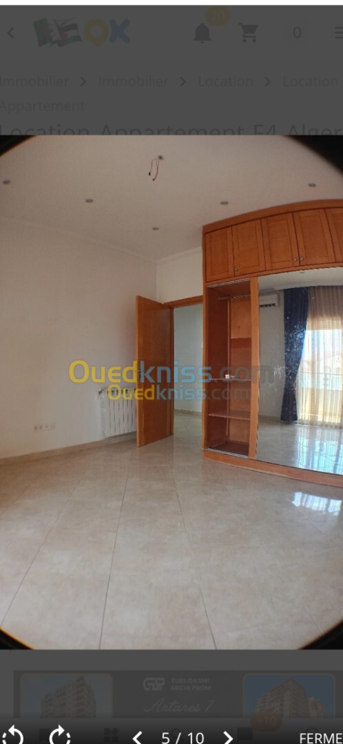 Location Appartement F4 Alger Ouled fayet