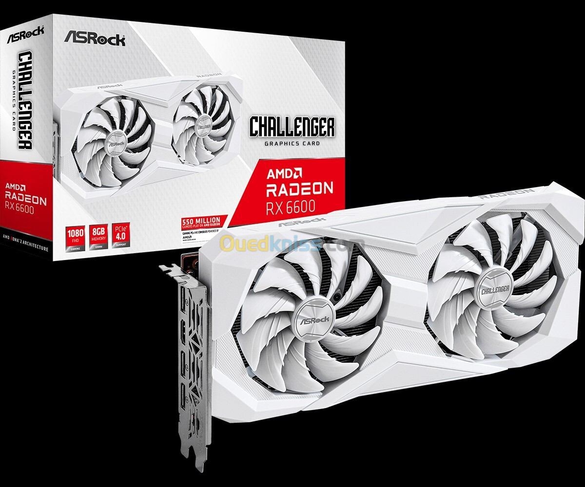 ASRock AMD Radeon RX 6600 Challenger D 8GB WHITE