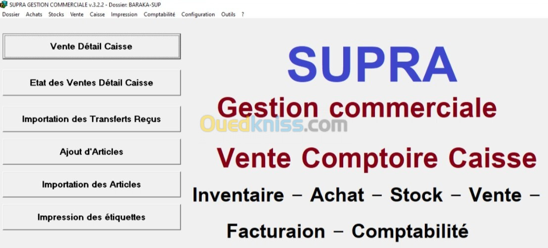 SUPRA - Logiciel Gestion Commerciale et Vente Comptoir