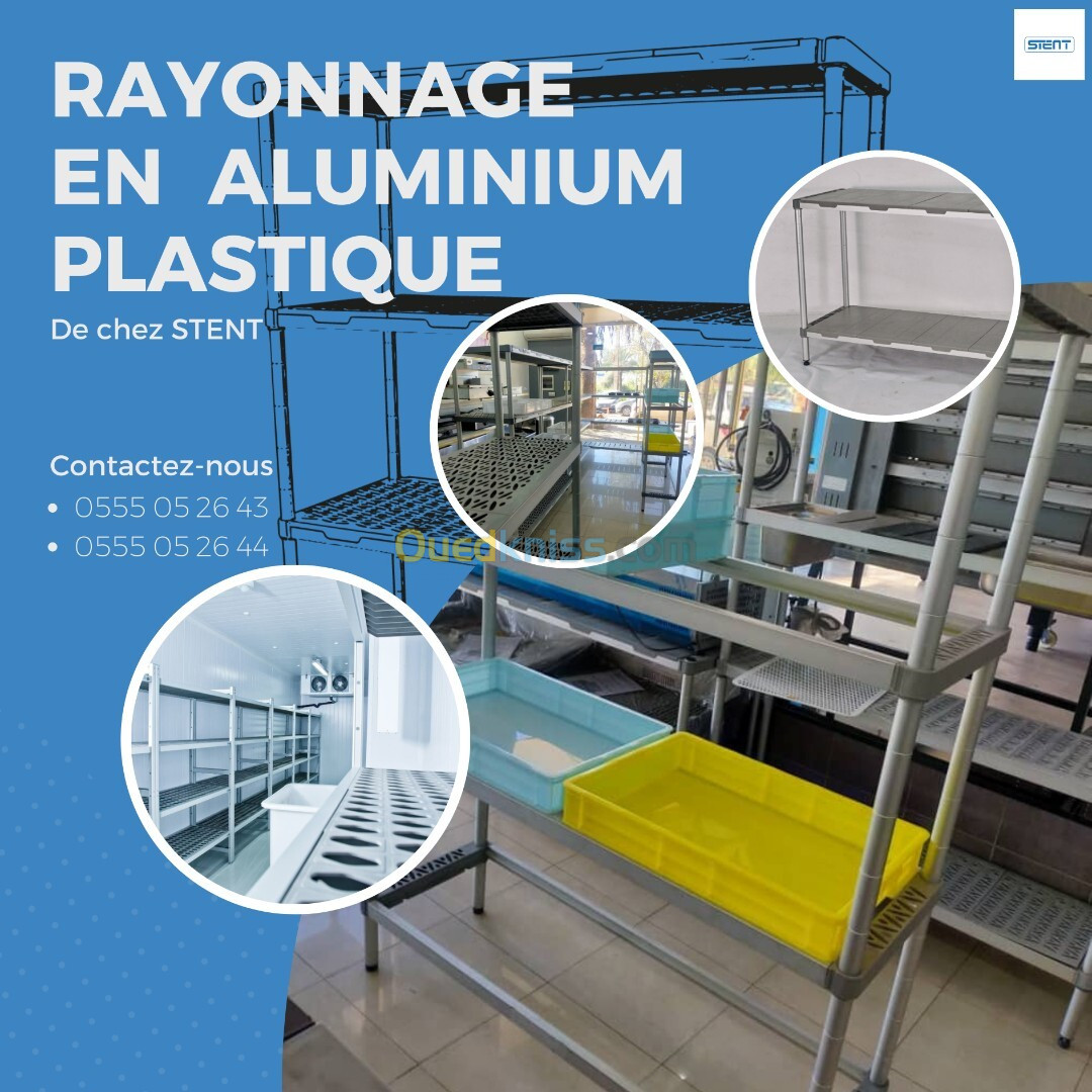 Etager/Rayonnage Aluminium Plastique