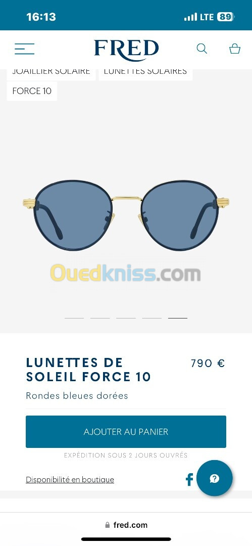 LUNETTES DE SOLEIL fred FORCE 10