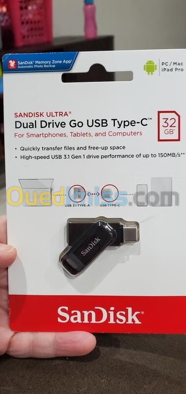 Flash Disque SANDISK ULTRA Dual Drive Go USB Type-C  32G