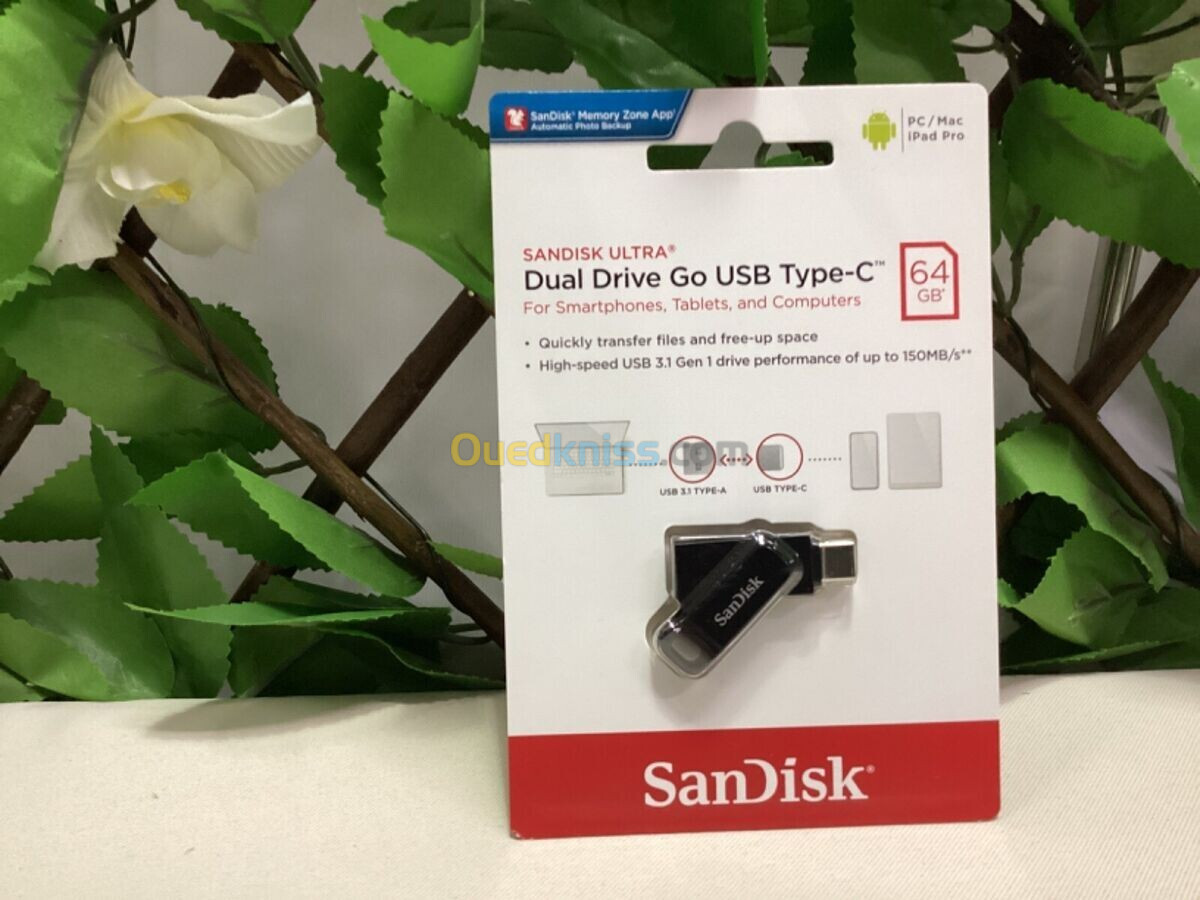 Flash Disque SANDISK ULTRA Dual Drive Go USB Type-C 64G