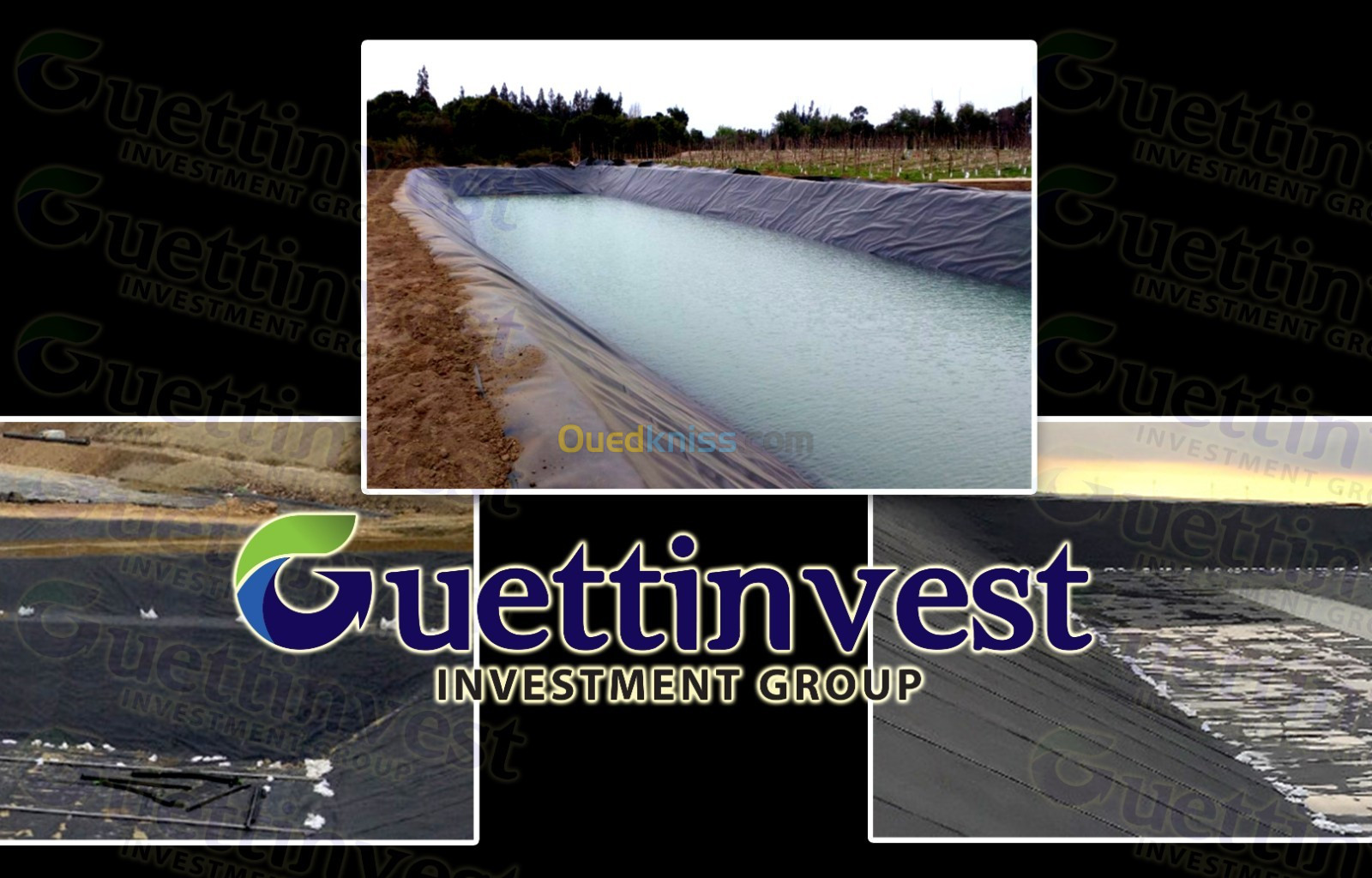 إنشاء أحواض المائية Geomembrane PEHD