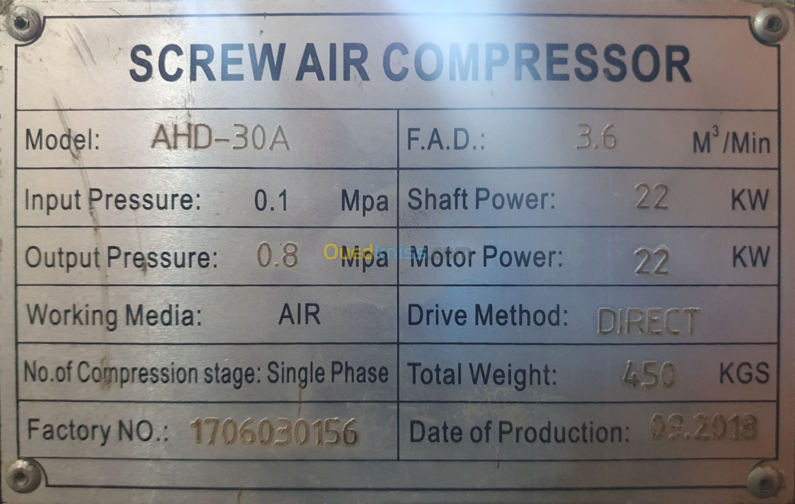 compresseur d'air a vis 