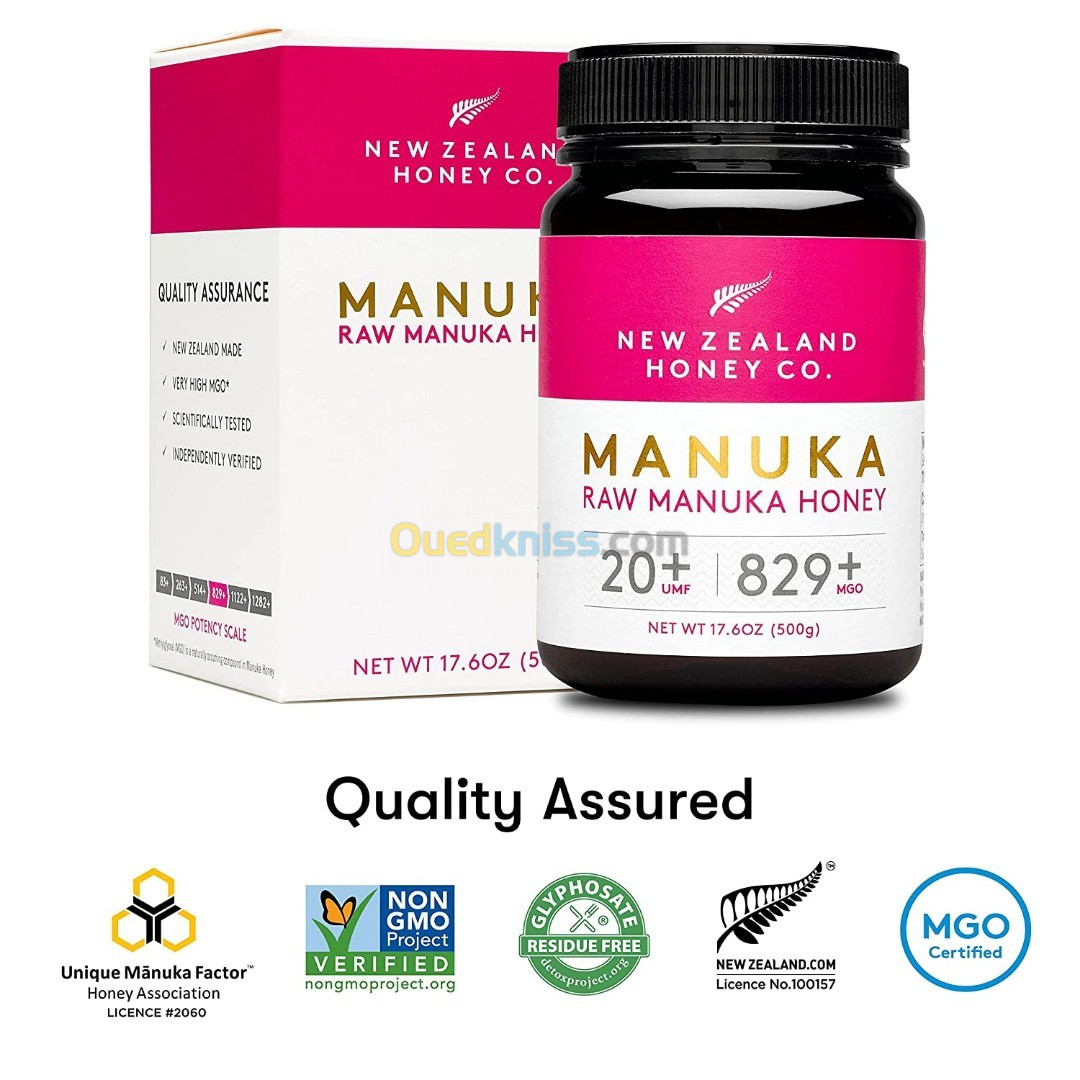 Miel De Manuka AUTHENTIQUE MGO829+