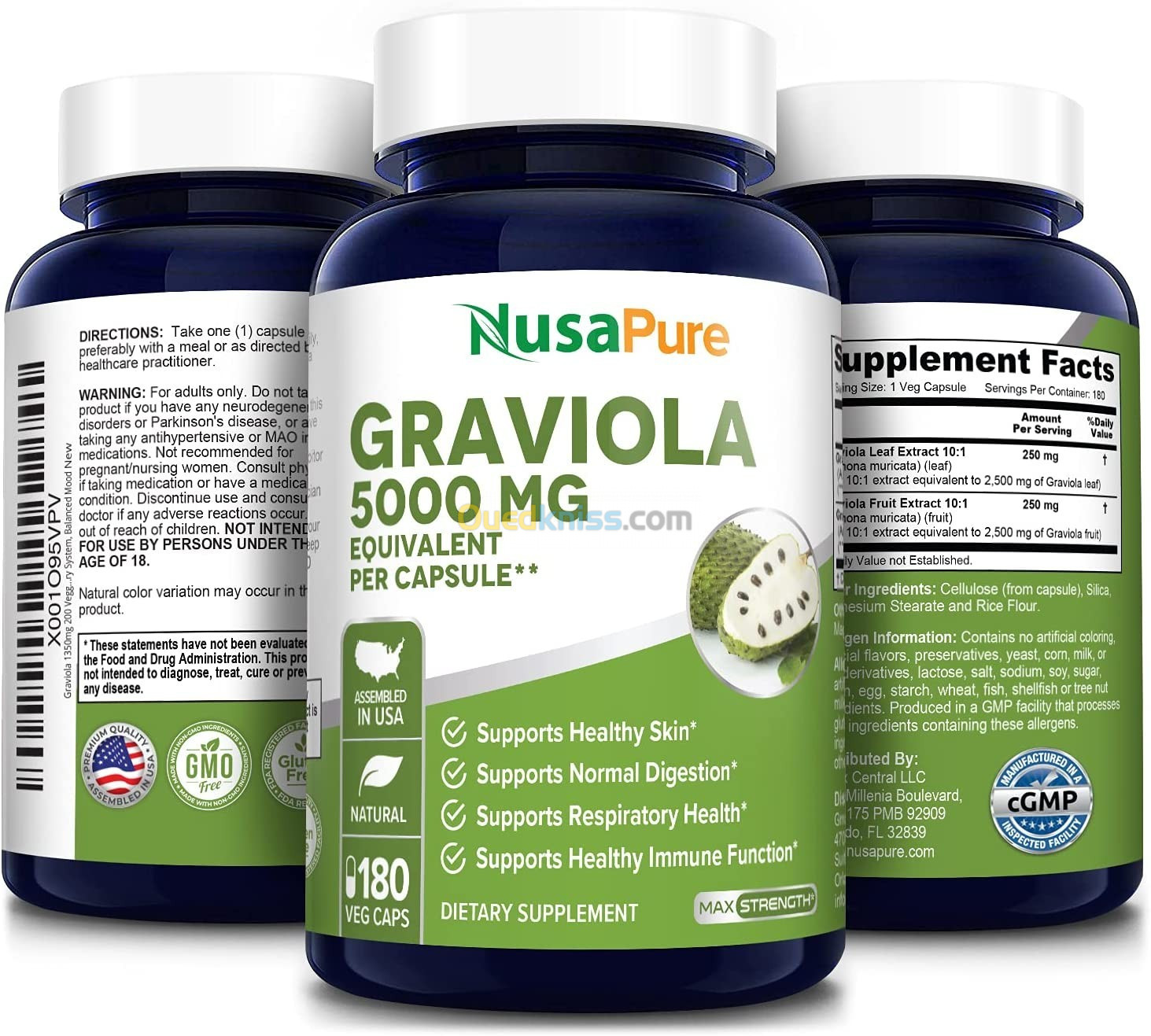 GRAVIOLA - 7500mg - 200 Capsules