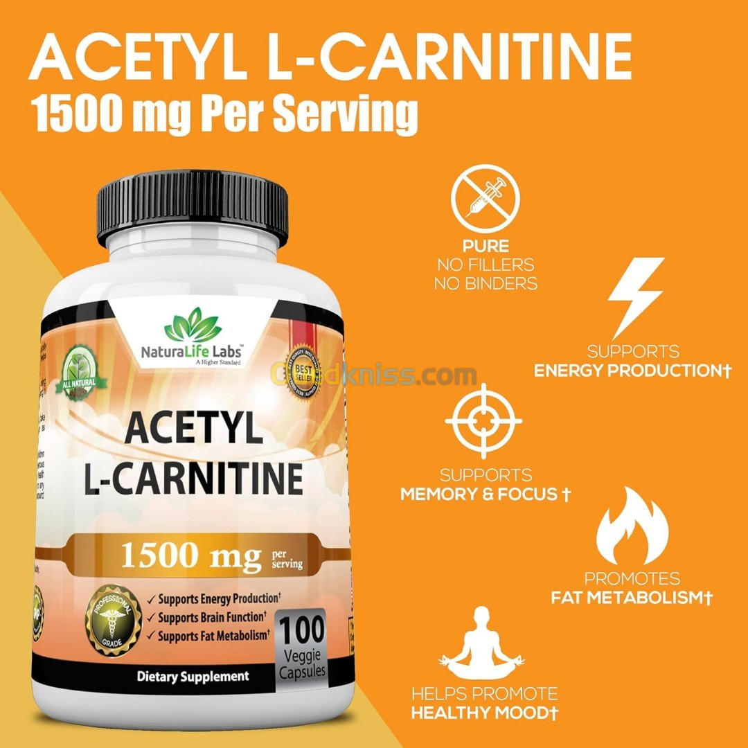 Acétyl L-Carnitine 1500mg Haute puissance