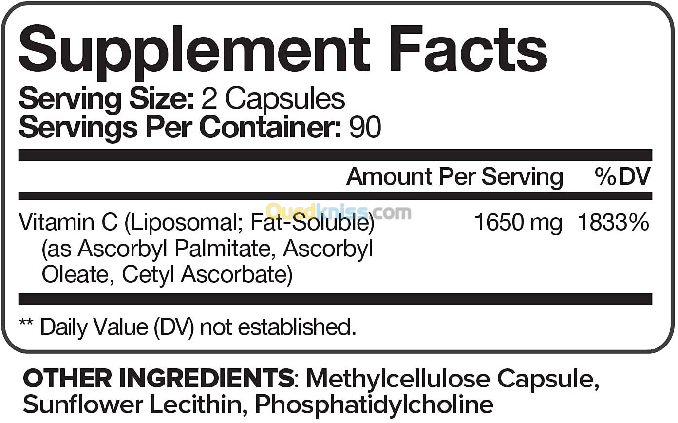 Vitamine C Liposomale - 1650mg