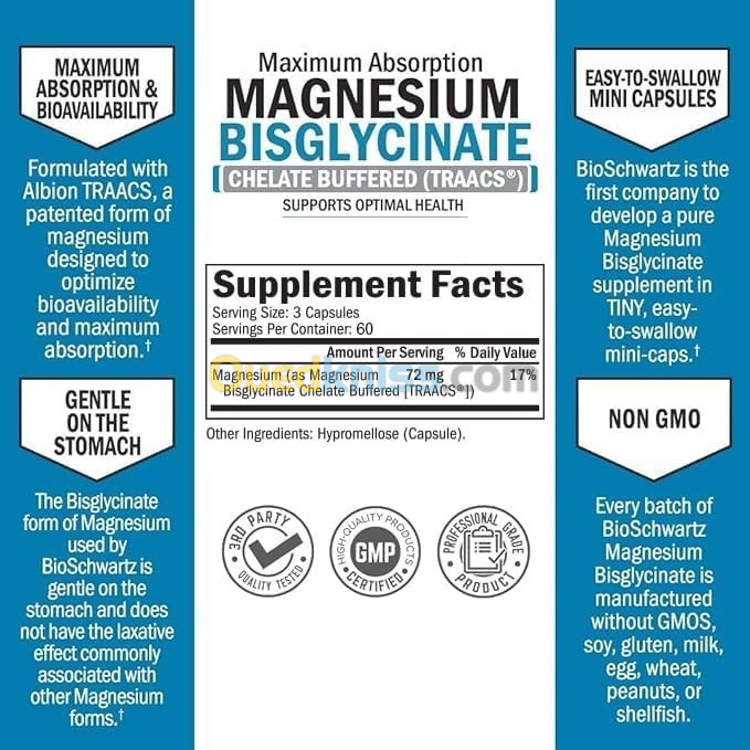 Bisglycinate De Magnésium 100 % Chélaté