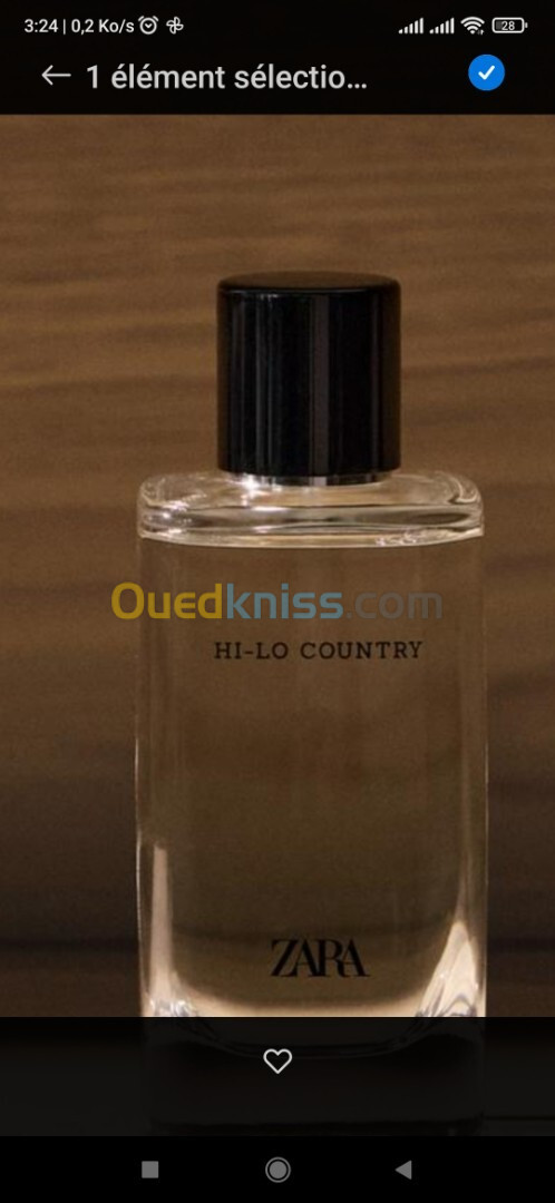 Eau de parfum Zara homme HI-LO country 