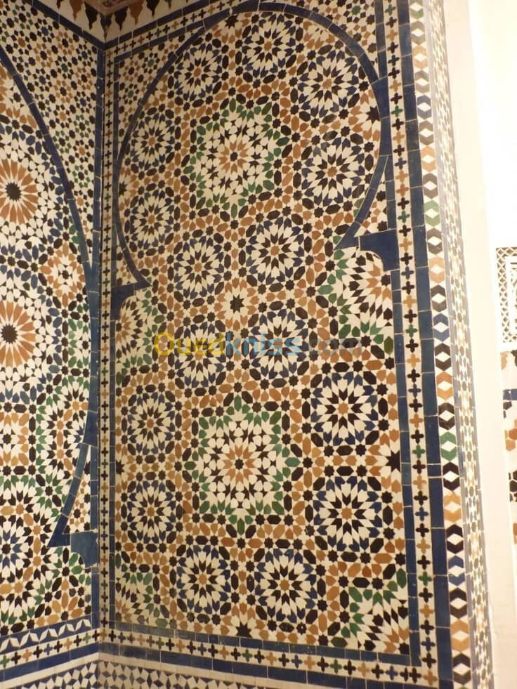 Zellige mosaïque traditionnelle زليج تقليدي 