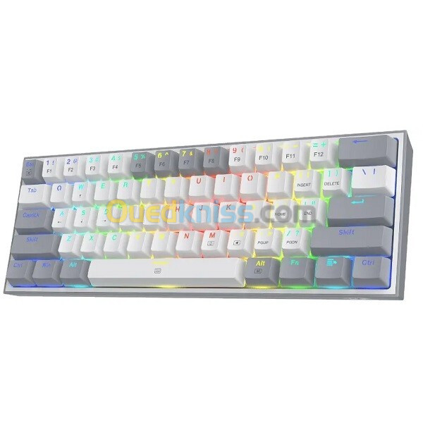 CLAVIER GAMER MAGMA MECANIQUE F61W WHITE 60% WIRELESS RGB