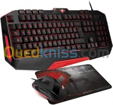 clavier souris tapis pack spirit of gamer pro mk3