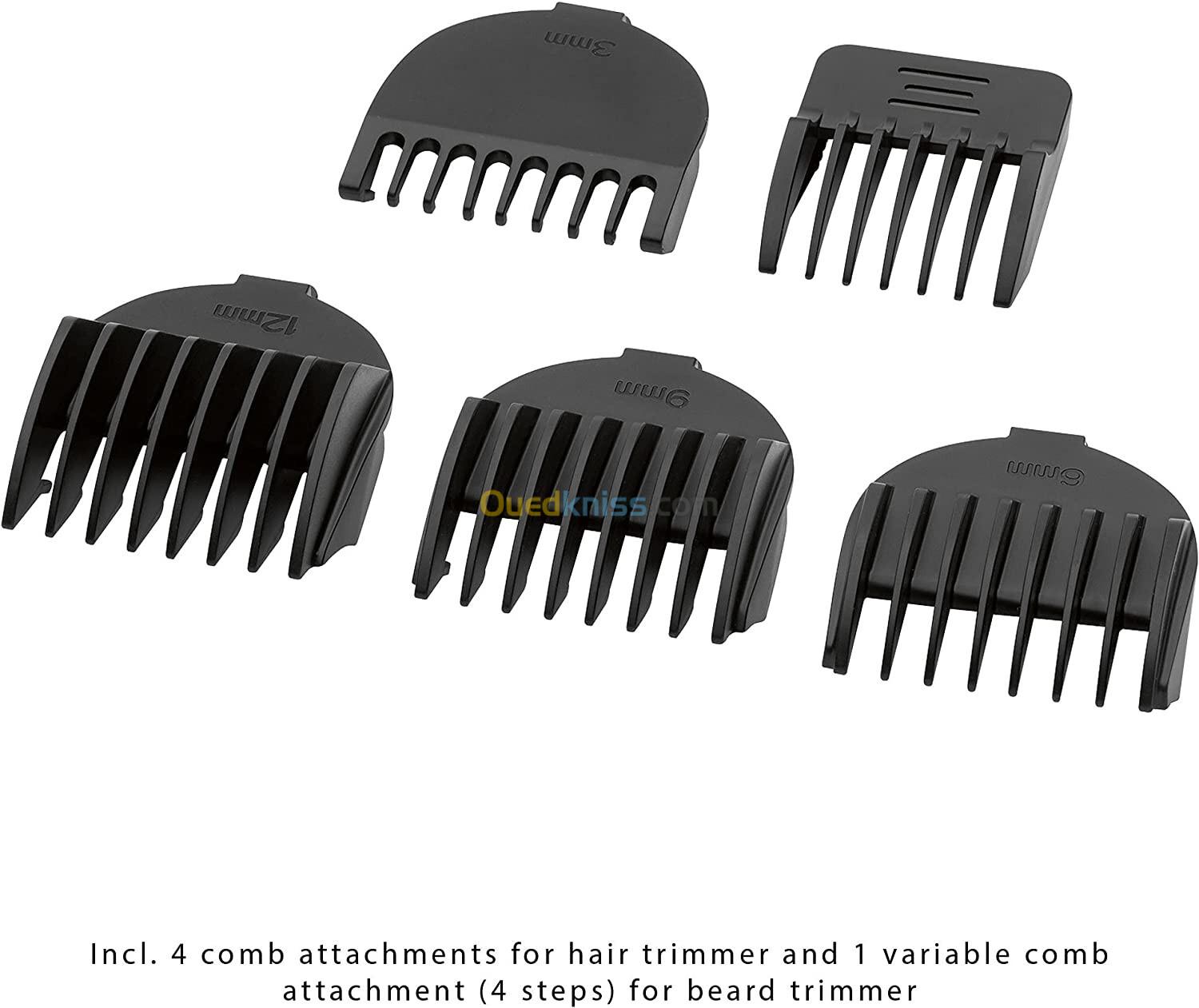 Tondeuse 5en1 : cheveux, rasoir, barbe, tondeuse de précision et épilateur nez et oreilles