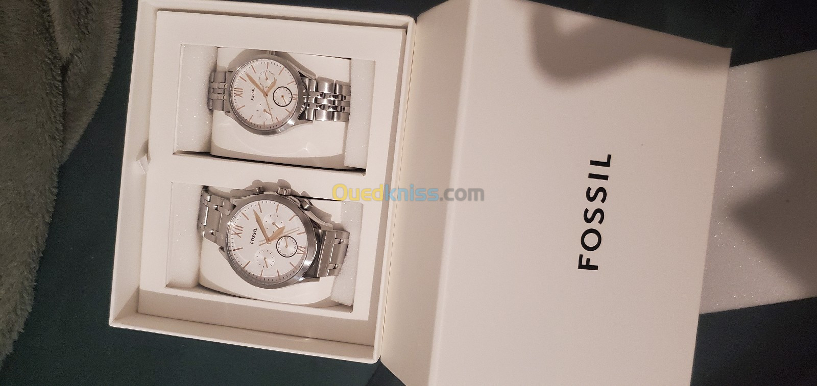 Coffret Montres  fossil original  femme et homme 