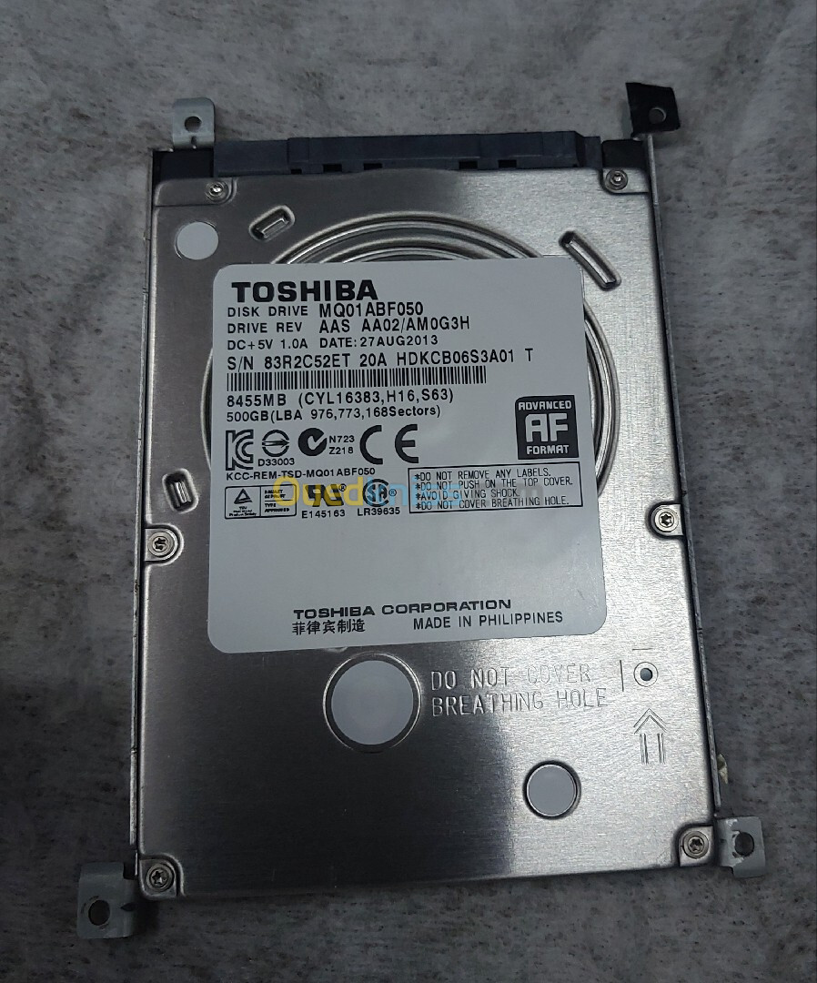 Disque dur toshiba 500GB 