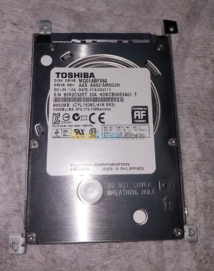 Disque dur toshiba 500GB 