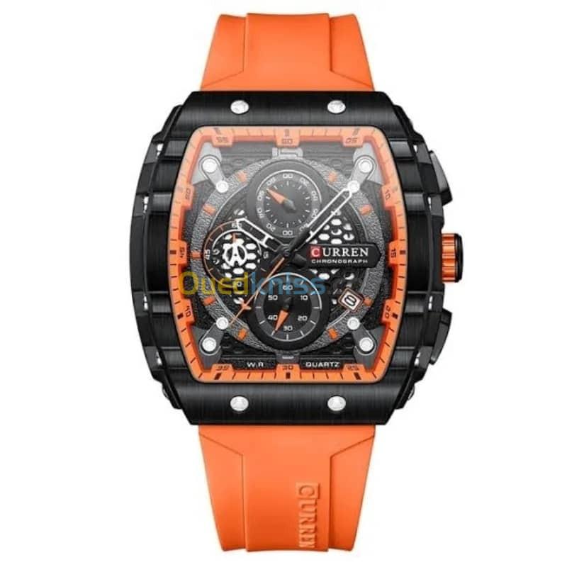 Montre originale bracelet en silicone pour hommes 